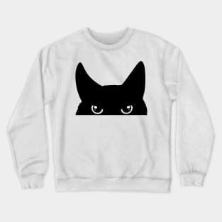 Peeking Black Cat Crewneck Sweatshirt